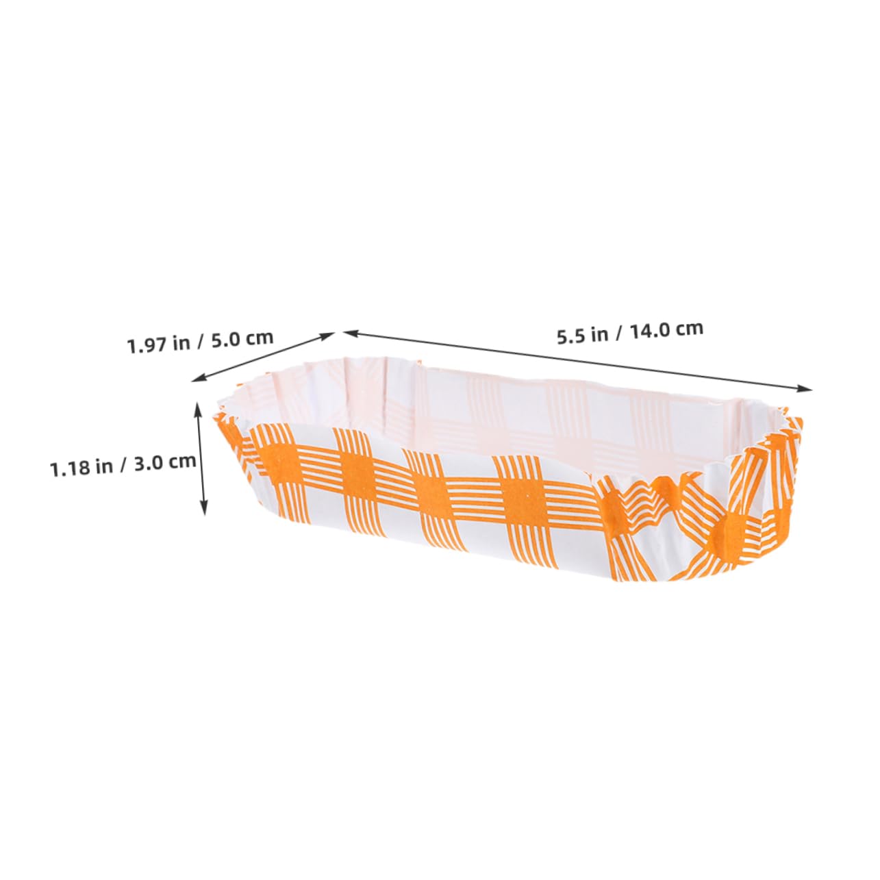 FUNOMOCYA 50Pcs Creative Orange Stripe Paper Boat Bowls Grease Hot Dog Holders Cake Trays for Weddings and Dates Nonstick Design for Easy Serving