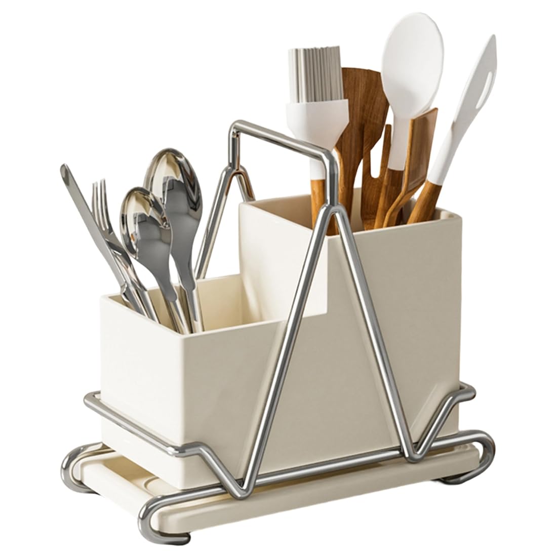 Hndhbfgrt Kitchen Utensils Holder for Countertop, Metal Utensil Organizer for Spoon Spatula, Large Utensil Crock, Home Kitchen Decor