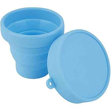 Amazon 折り畳み シリコンコップ 携帯コップ 蓋付き 170ml 大容量 伸縮折りたたみカップ歯のマグカップ 歯磨きコップ ホーム キッチン オンライン通販