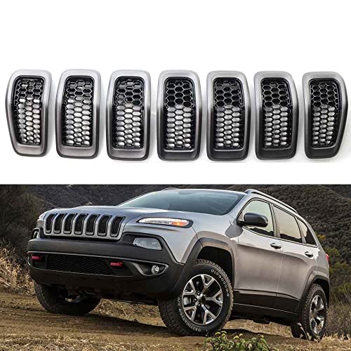 Parrilla de parachoques delantero para Jeep Cherokee 2014-2018 que renueva tu cubierta central 2