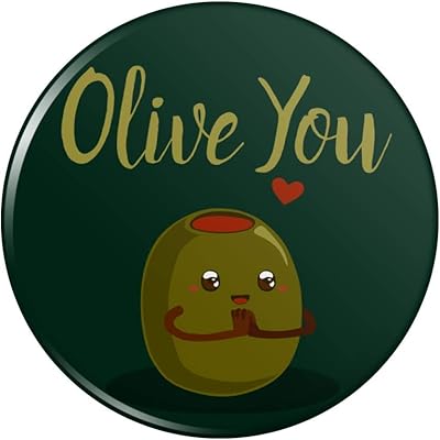 Olive You I Love You Funny Pinback Button Pin