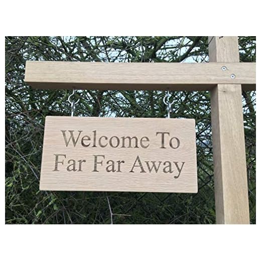 Double Sided Engraved Oak Personalised Wooden Hanging House Name/Number Sign