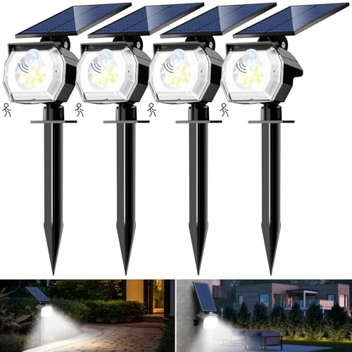 btfarm 4 Pack Solar Spot Lights Outdoor - 52 LED