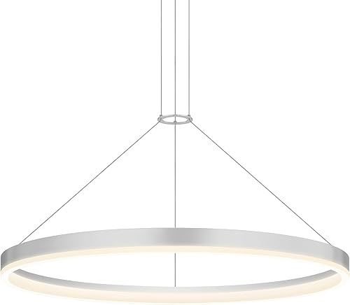 Miniatura 9 de Sonneman Modern Lighting 2311.16 Corona - Lámpara colgante LED con anillo de 1 luz para isla de cocina o comedor con cubierta acrílica, cable