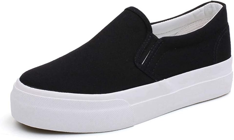 Amazon 歩きやすい スリッポン レディース 厚底靴 リベット スニーカー 秋冬 白 ブラック シューズ 疲れない 無地 キャンバス フラットシューズ フラット シューズ ぺたんこ 黒 レディーススニーカー ホワイト イノヤ スニーカー