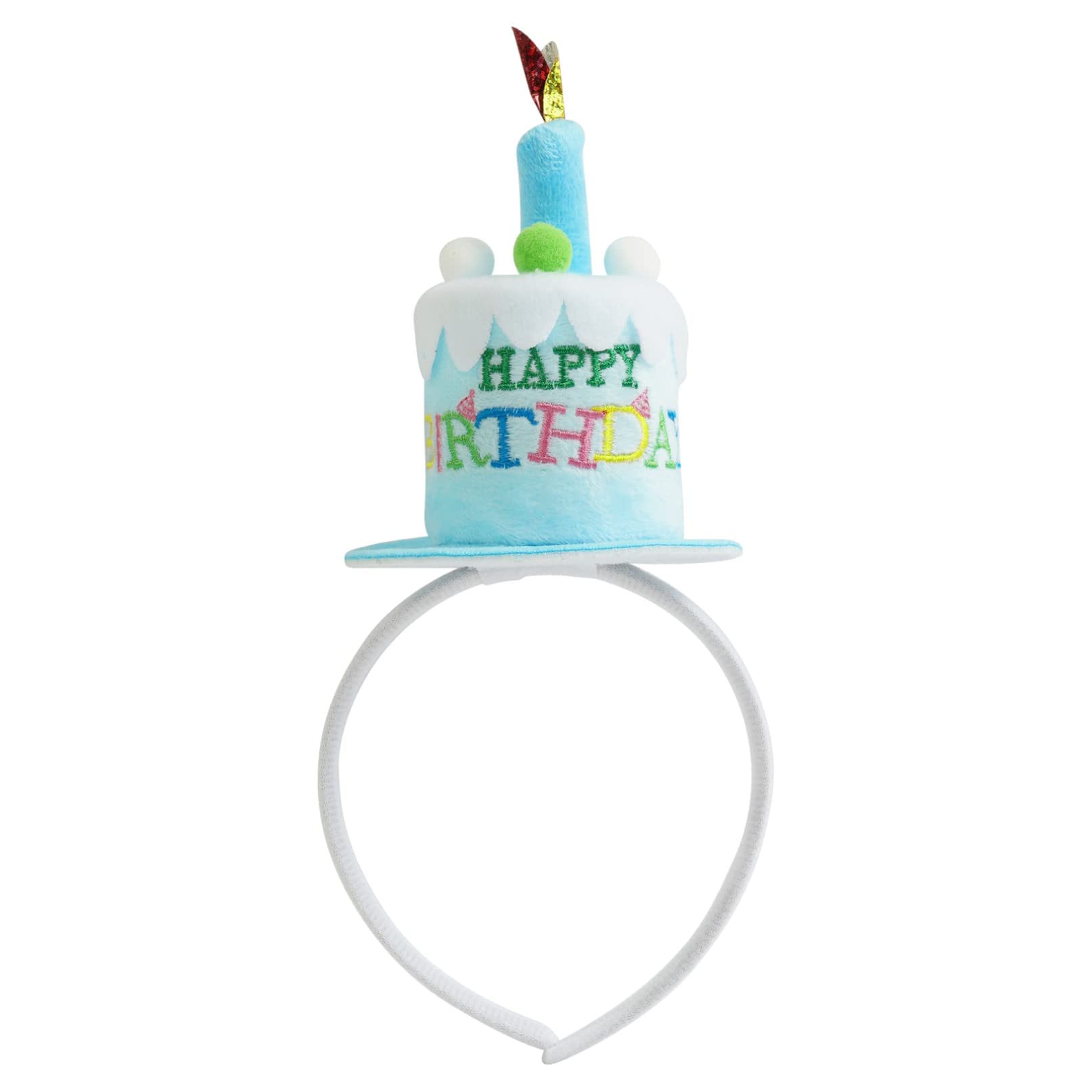 Erwachsene Kind Geburtstag Stirnband Kuchen Kerze Dekor Entzückendes Geburtstag Hair Hoop for Geburtstagsfeier Headwear Typ A Pink One Größe (Color : Type A Blue, Size : One Size)