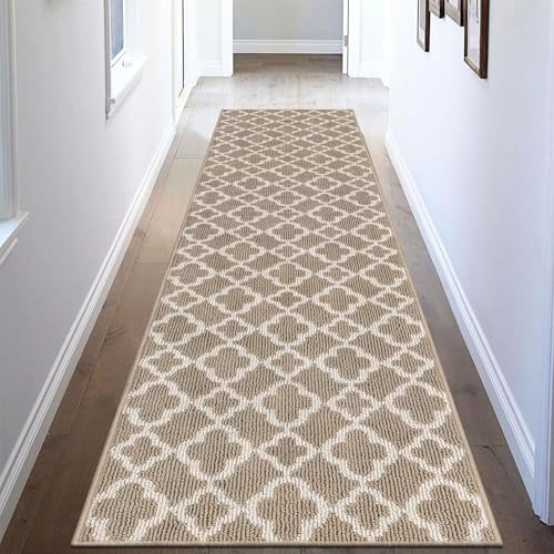 U'Artlines 2x8ft Non-Slip Geometric Runner Rug