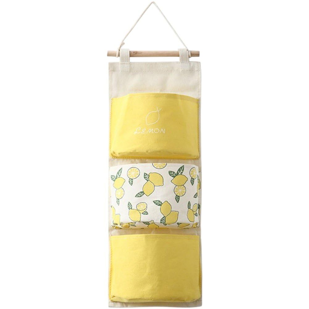 Ymxygz 2pcs Cotton Storage Hanging Bag Bedside Storage Bag Behind the Door Hanging Storage Bag a Household Storage Wonder for the Dormitory
