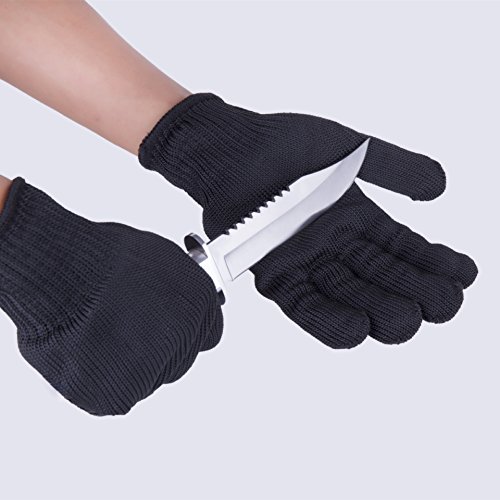 Guantes de protección (malla de acero inoxidable) Un Par de Guantes Anticortes Guantes de Protección Para Cuchillos de Acero Inoxidable de Malla Metálica, Lavables