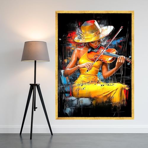 Toile de violoniste abstraite, le cadeau idéal pour mélomanes