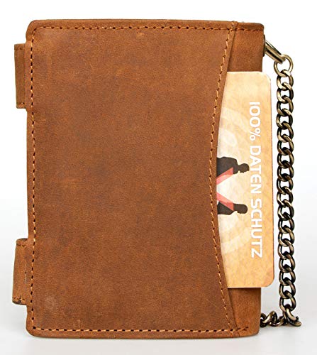 Born to Ride Biker's RFID Genuine Leather Wallet with Metal Chain with Motorbike3