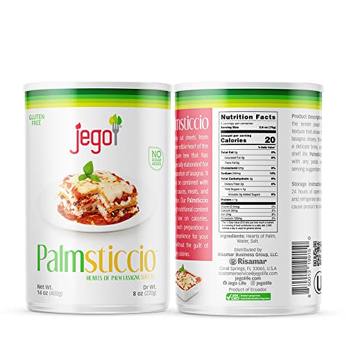 Spalmghetti Low Carb Pasta Spaghetti Noodles (3 Pack) + Palmsticcio Lasagna Noodles (3 Pack) | Healthy Hearts Of Palm Keto Pasta | 3G Of Carbs | Gluten Free | No Sugar Added #TOP2