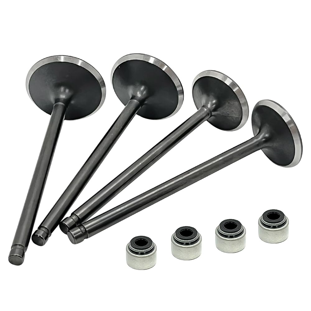 Juego de válvulas de admisión y escape con retenes de vástago aptas para Polaris Predator 500 Outlaw 500 2003-2007 3087981 3087982