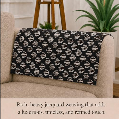 Image of STITCHNEST 'Nomad Weave Collection' Sofa Armrest Cover | Elegant Jacquard Fabric, Washable & Durable for Modern Living (18 x 22 Inches) 7