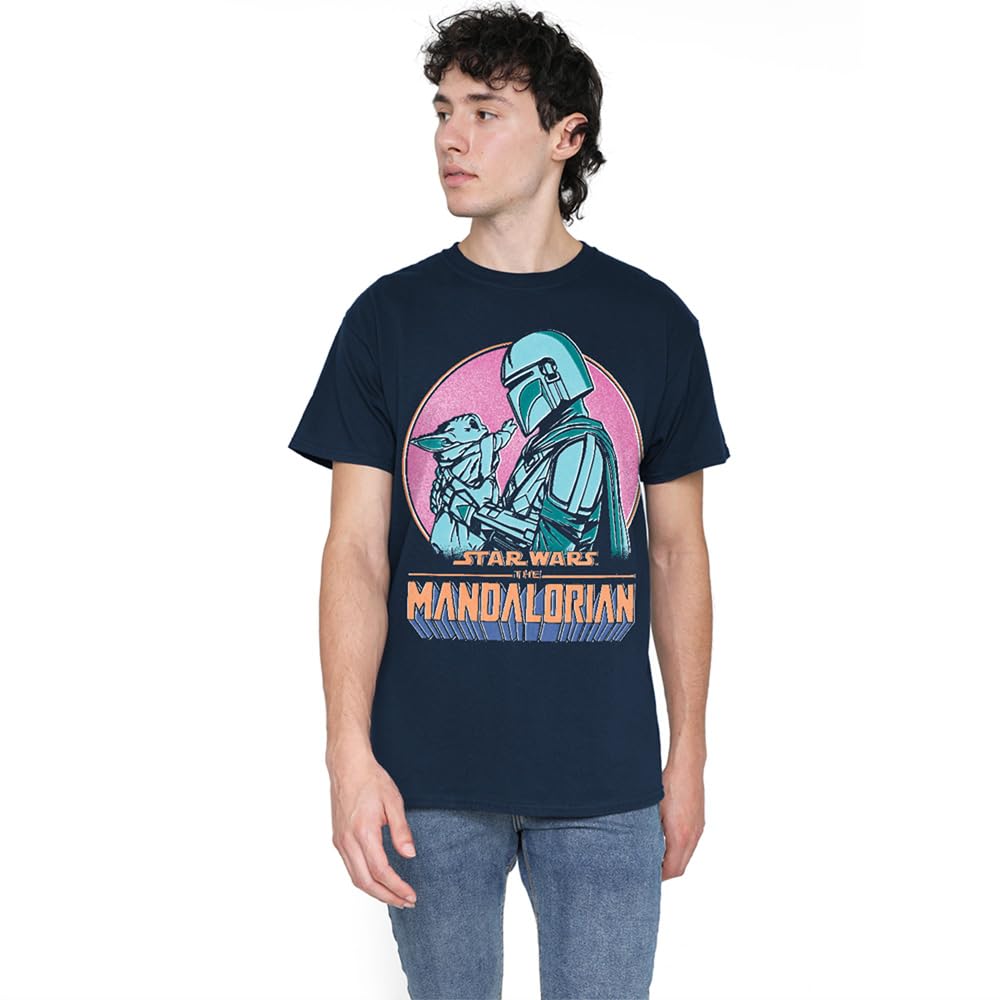 Star Wars The Mandalorian Flea Market Perfect Pair Unisex T Shirt, Navy, Medium