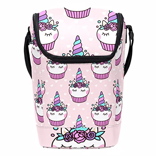 Bolsa de almuerzo con cremallera reforzada y estampado rosa de unicornio 2