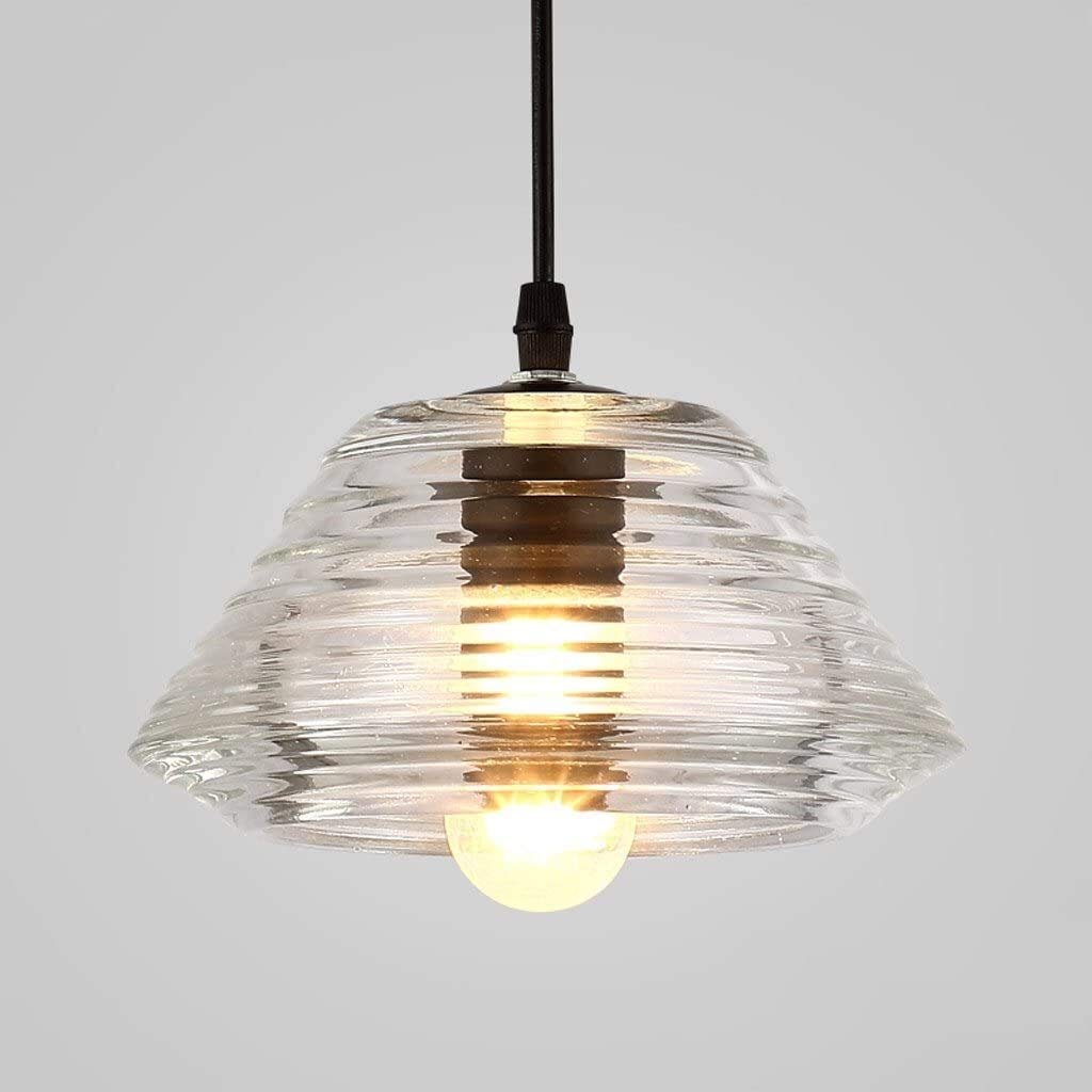 Lámpara colgante vintage de cristal E27 y araña retro para cocina