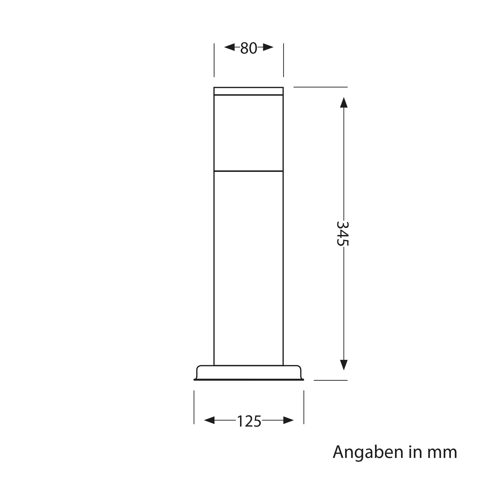 ledscom.de 3x Wegelicht/Pollerleuchte POLLY für außen, IP44, 35 cm, anthrazit, 1x G9 max. 10W