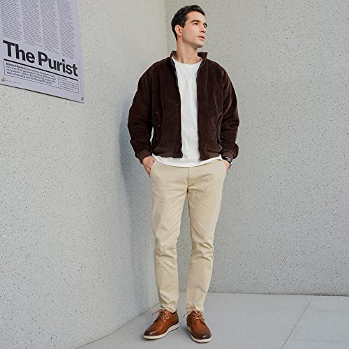 Jousen Comfortable Mens Casual Shoes Non-Slip Simple Casual Dress Shoes For Men (Amy9008A Brown 10.5) #TOP3