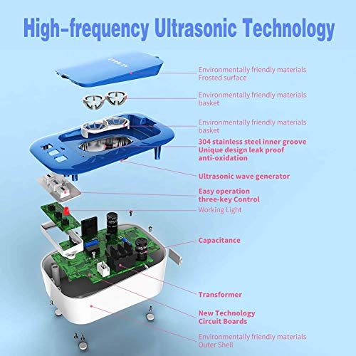 image for OWEILAN Contact Lens Cleaner Machine,Mini Portable Ultrasonic Contact 