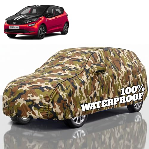 Image of Premium Polyester Car Cover Altroz All-Weather Protection from Rain, Dust & Sun | UV Resistant Fabric | Full Body Secure Fit for Outdoor & Indoor Parking Jungle