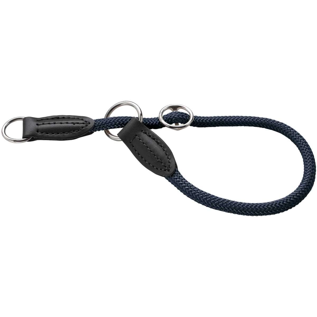 HUNTER Freestyle Eby Dressage Collar Blue Fully Adjustable Soft Threading Material with Pull Stop Robust & Durable Ideal for Training & Walking in Wind and Weather Size S