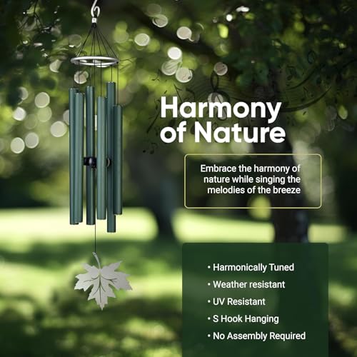 Image of Paradigm Pictures Big 34 Inch Big Wind Chimes for Home Decor | Vastu Feng Shui Positive Energy Items | Home Decoration Hanging for Balcony, Garden & Indoor Outdoor Spaces