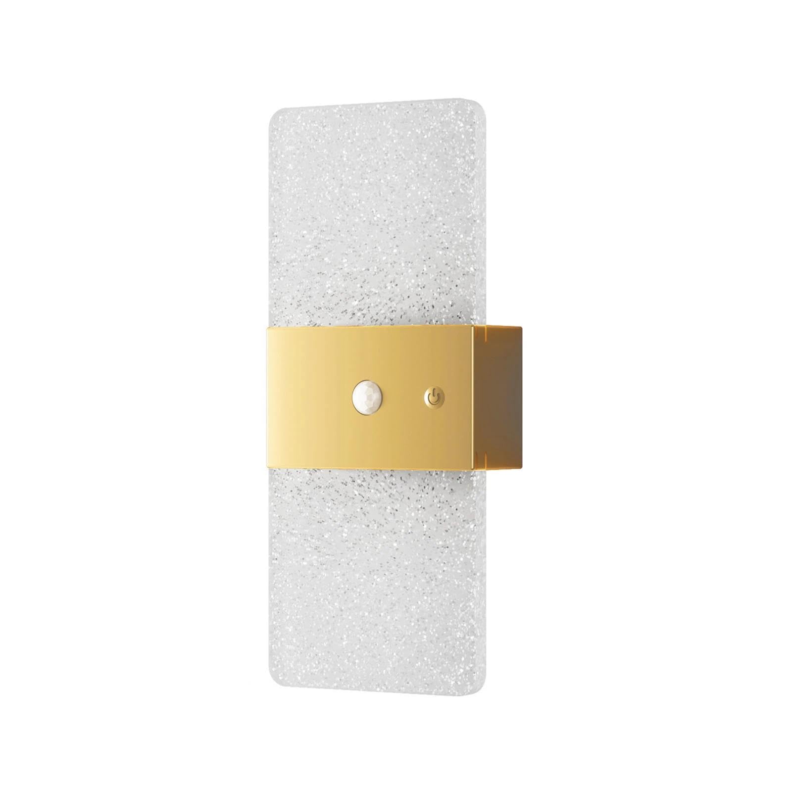 Gaohongmei Gold Motion Sensor Night Light, Rechargeable Wall Lights(,Rectangular)