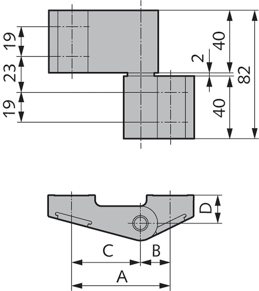 WSS Aluminium-Türband 2-teilig – Art.-Nr. 04.250.1863.114 | E6/C-0 silber eloxiert, Drehpunkt 18/Achse 63 mm, DIN links/rechts verwendbar, Türscharnier für Metall- & Aluminiumtüren