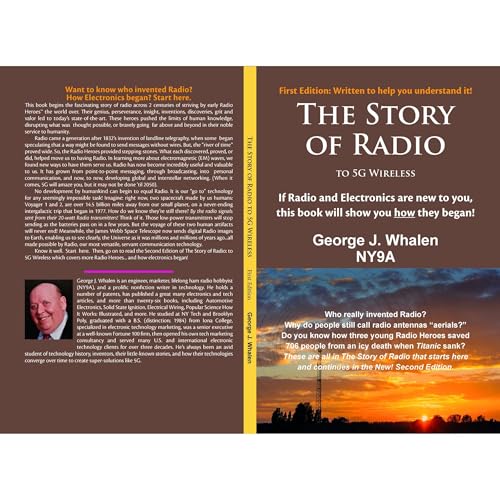 1st edition The Story of Radio & Electronics Audiolibro Por George J. Whalen NY9A arte de portada
