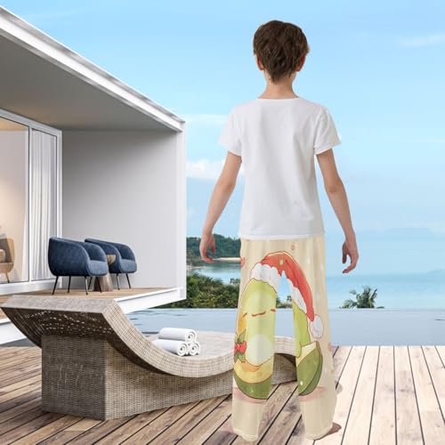 visesunny Boys' Pants Loose Lounge Jogger Bottom Pants Elastic Waist Pattern Long Bottoms Trousers with Tow Pockets Size S-XL3