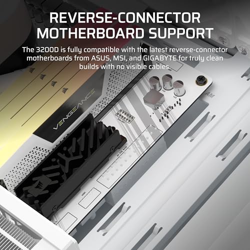Image of CORSAIR 3200D RS Mid-Tower PC Case - 3X RS120 PWM Fans Included, GPU Anti-sag Stabilization Arm, ASUS BTF, MSI Project Zero, Gigabyte Project Stealth - White