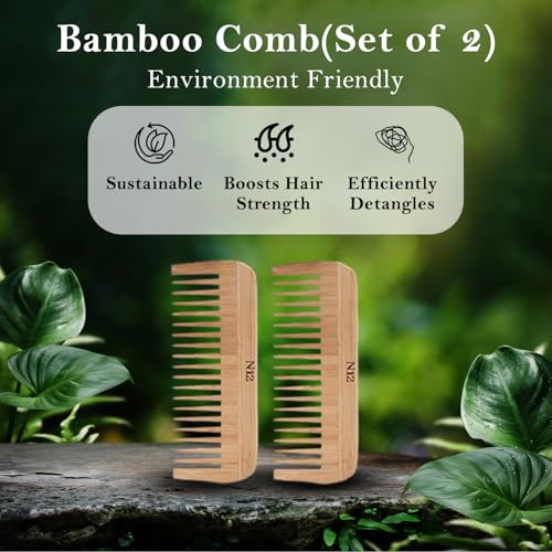 Set de 2 Peines de Bambú Natural miniatura 7