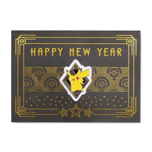 Amazon.com: Pokémon Center: Pikachu Grand New Year Pokémon Pin & Greeting  Card : Clothing, Shoes & Jewelry