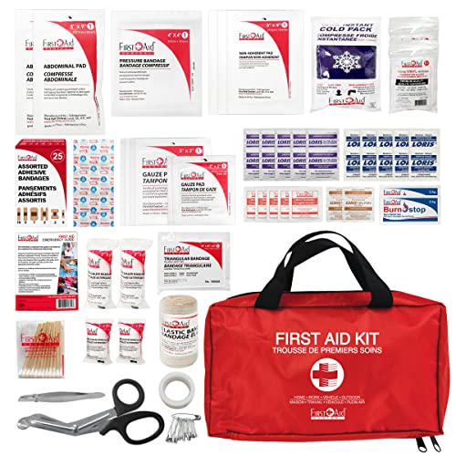 First Aid Central AZ-ESSFAK Essential Emergency First Aid Kit For Home, Travel, and Work, 111 Pieces
