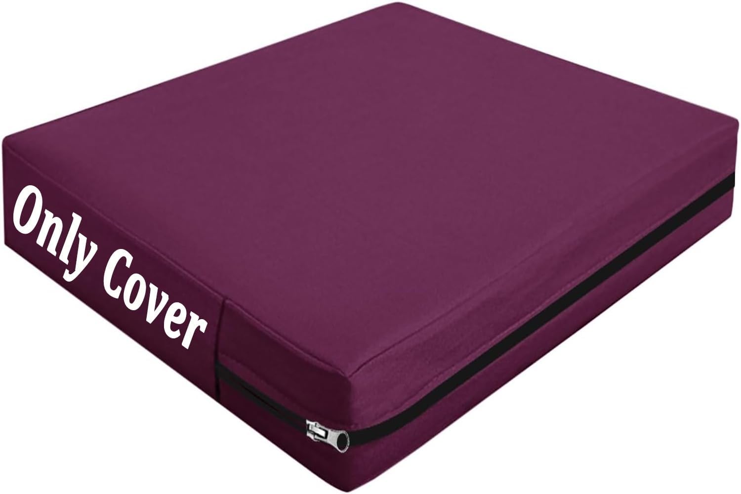 Outdoor Cushion Covers 22x22 24x24 Waterproof Replacement Seat Covers for Patio Furniture, UV Resistant Heavy Duty Fabric with Zipper for Garden Sofa Couch Bench RV(Purple,122x46x8cm)