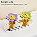 ARFUKA Flower-Shaped Toilet Button Pusher Self-Adhesive Bathroom Press Tool with Aromatherapy Tablets Long Nail Protection for Toilet Tank Pack of 3