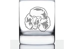 Happy Poodle Dog Rocks Glass - A Unique Gift for Poodle Dads