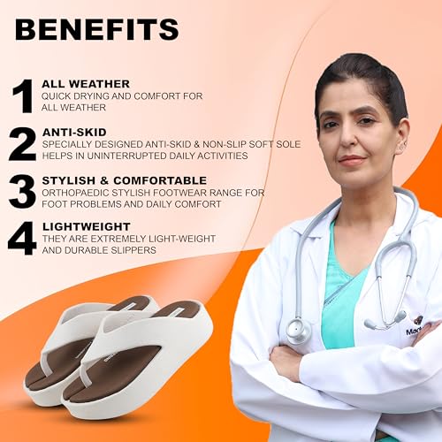 Image of Women's Slipper | Soft Sole | Lightweight | Long Lasting | Non-Slip | Orthopedic Pain Relief | Casual Wear | Size 4-7
