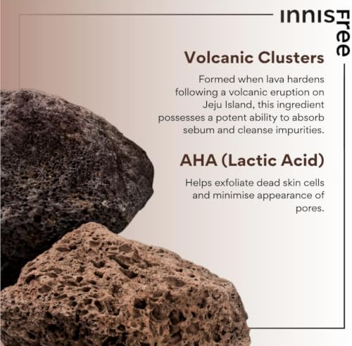 Image of Innisfree Super Volcanic Pore Clay Mask | Korean Skincare with Volcanic Clusters & AHA | Triple Exfoliation for Deep Pore Cleansing, Oil Control & Smoother Skin | For Oily & Combination Skin.
