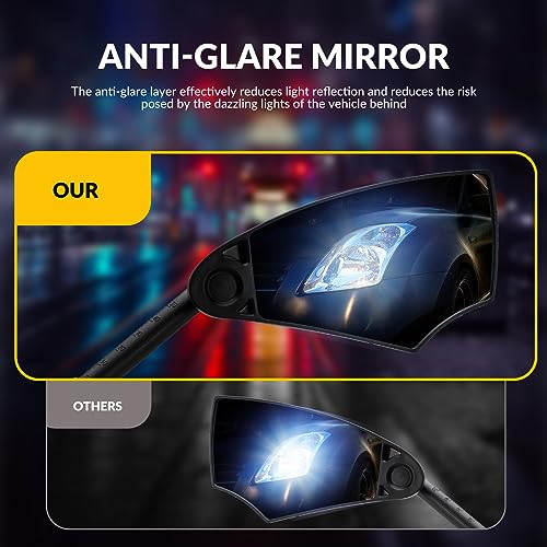 ROCKBROS Bicycle Mirror 360°Rotatable and Foldable Bicycle Rear View Mirror for MTB Racing Bikes, E-bikes, Electric Scooters - Image 3