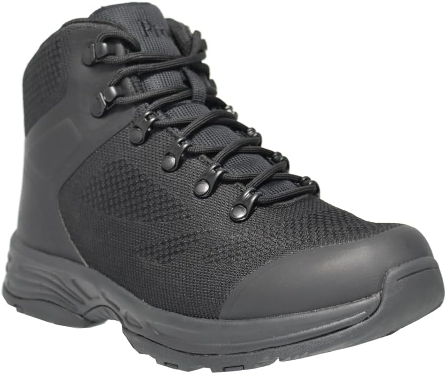 Propet Womens Conni Round Toe Hiking Casual Boots Ankle Low Heel 1-2" - Black
