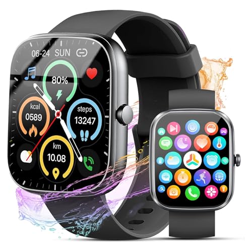 Smart Watch for Men Women, 1.91' Smart Watches Answer/Make Calls, Fitness Watch with Heart Rate/Sleep Monitor, 100+ Sport Activity Tracker Step Counter, IP68 Waterproof Fitness Tracker for Android iOS
