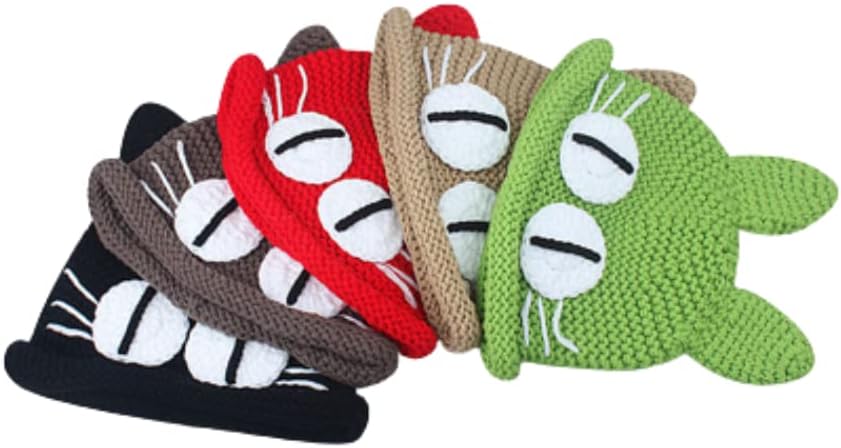 Cut Crochet Hats for Women Cat Beanies Women Ear Beanies Hat Accessories Kawaii Beanies for Women