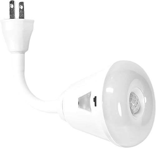 Luz nocturna LED brillante con sensor de movimiento, 6 W, 6500 K, enchufe de pared, toma de corriente alterna, direccional, flexible, del atardecer