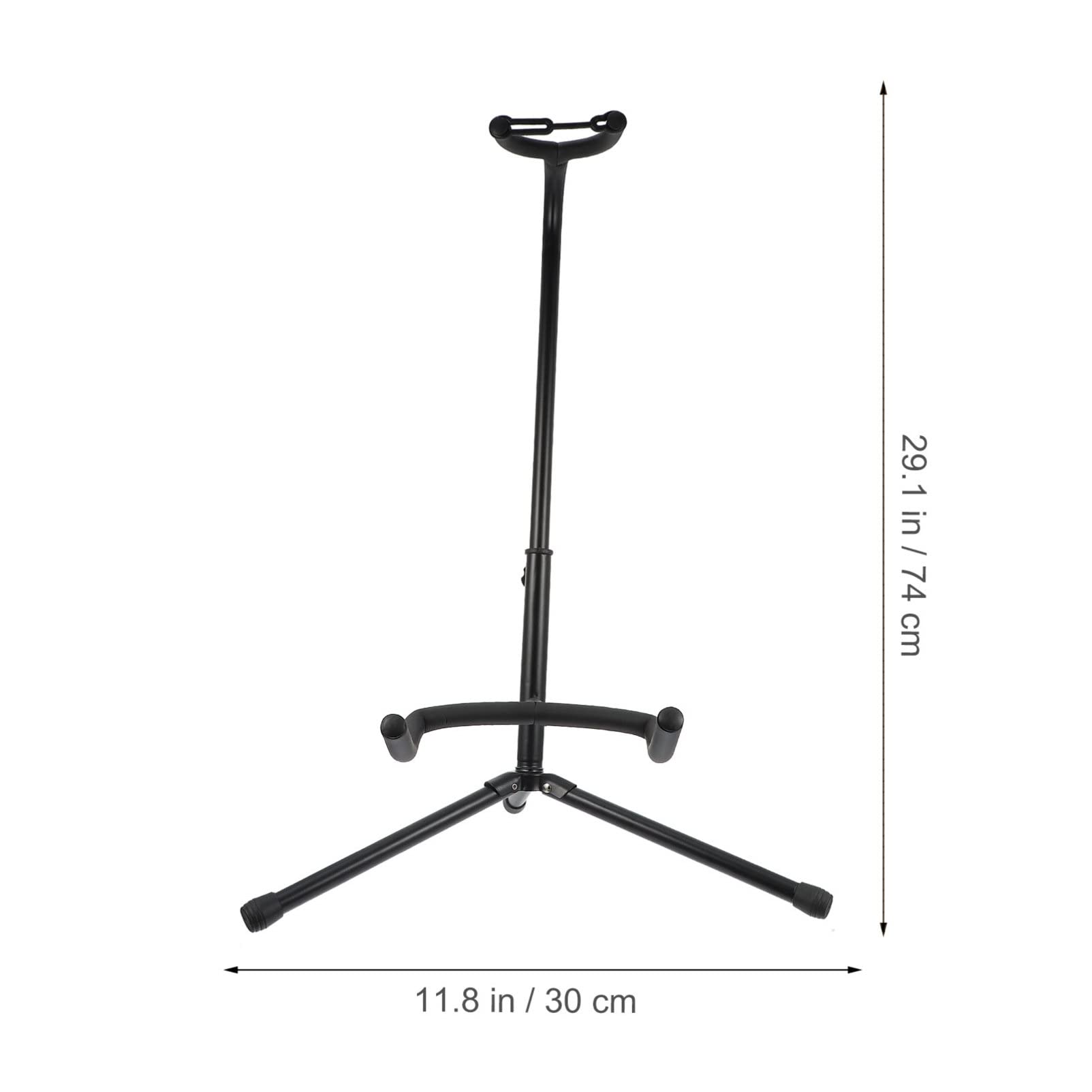 YARNOW Supporto Pieghevole per Chitarra, Supporto Verticale in Ferro Base Stabile, Nero, per Esposizione e Negozio di Chitarre