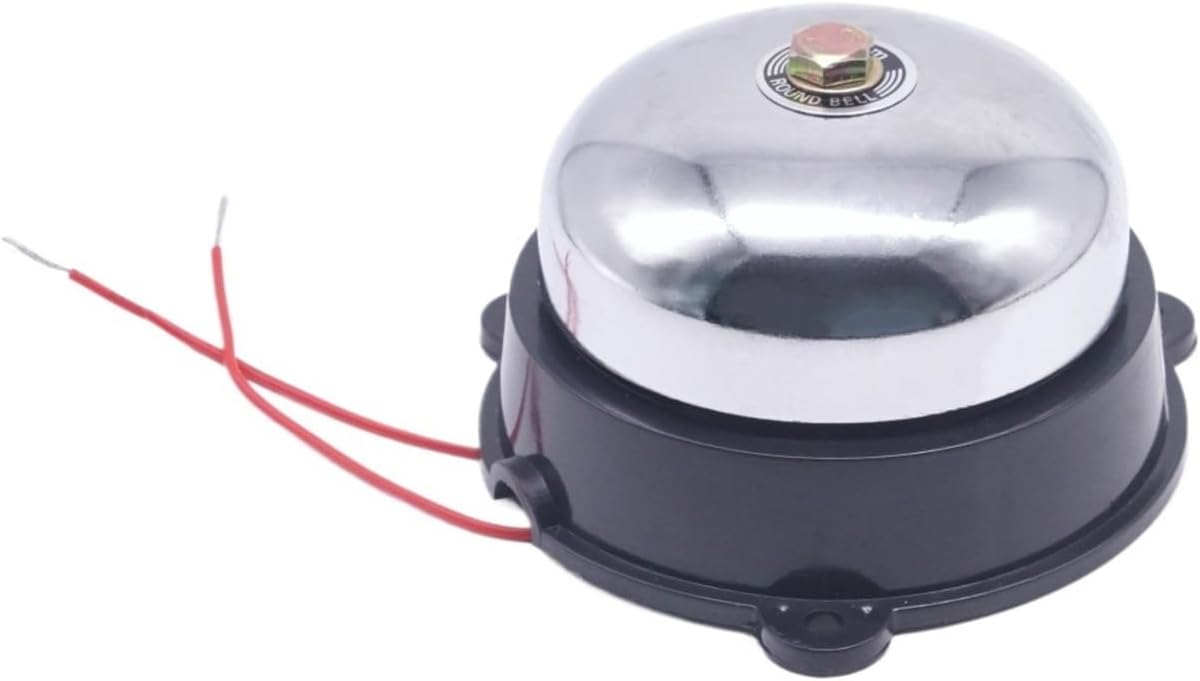 Tradition Electric Bell AC110V/220V DC12/24V Call Rings Loud 3 inch High DB Alarm House Doorbell School(DC 12V)