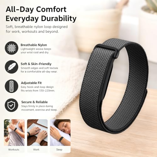 Image of Stretch Nylon Sport Strap Compatible with Google Fitbit Air