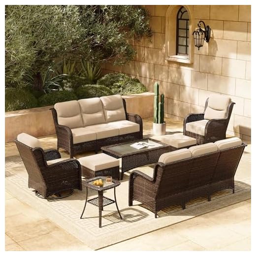 HILLGA Luxury Patio Furniture Set with Cushions