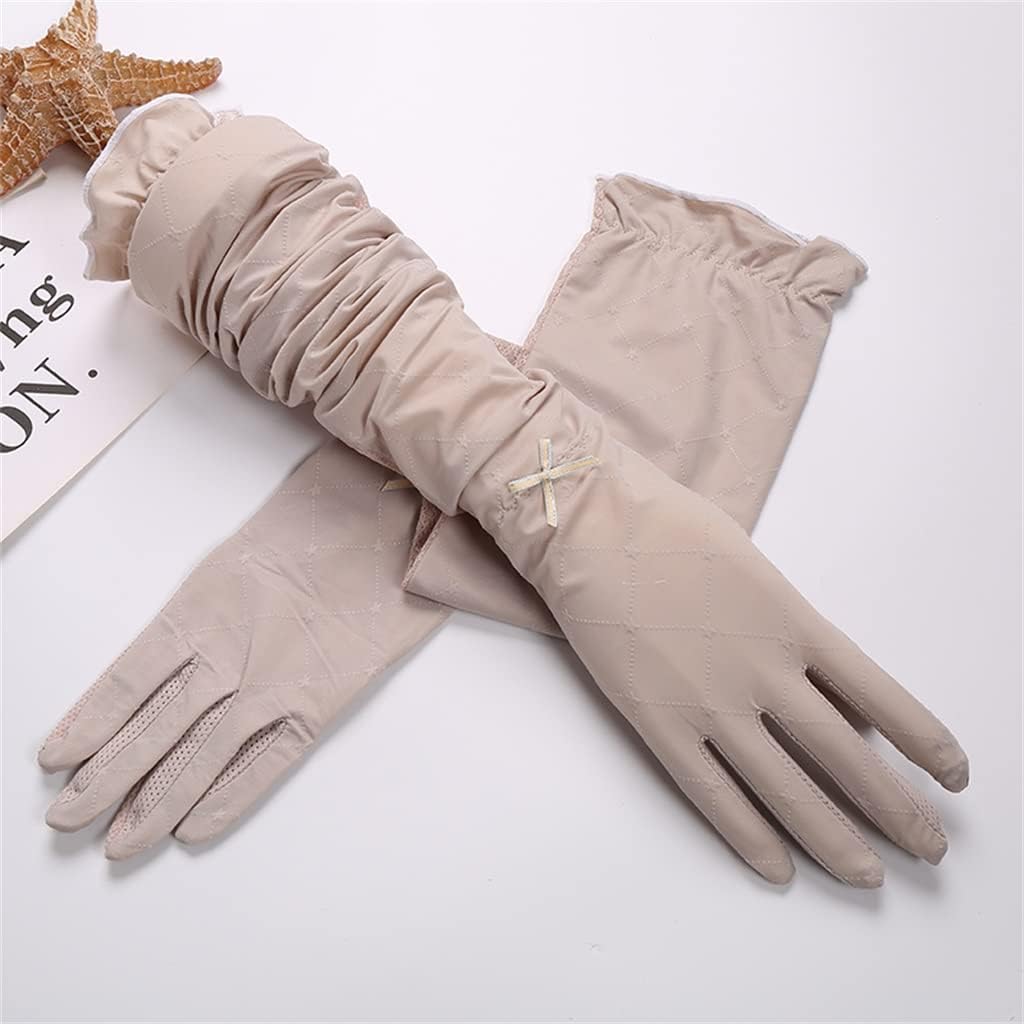 HBJWOV Sleeve Sleeves Long Arm Arm Sleeves Arm Sleeves Gloves Female Driving and Cycling(D)